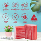 Simple Scents Australia Melon Strawberry Scented Natural Soap Bars, 3.5oz - Image 3