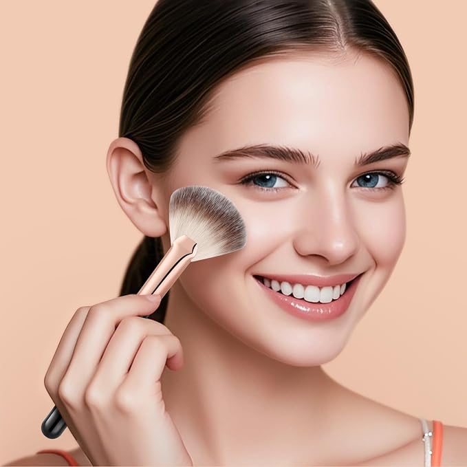 docolor Highlighter Brush Fan Brush Blush Brush Setting Makeup Brush Face - Image 8