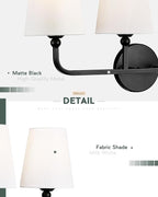 Bathroom Light Fixtures, Matte Black Vanity Lights - Image 4