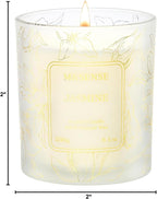 M&SENSE Jasmine Scented Natural Soy Candle, 8.1oz 42H Non-Toxic Long Burning - Image 9