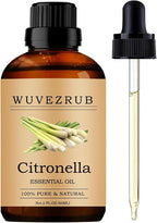 Citronella Essential Oil, 60ML Pure and Natural by WUVEZRUB
