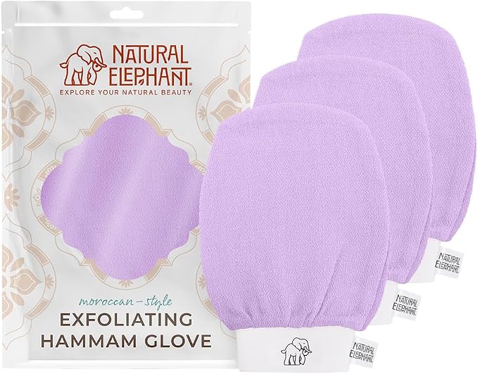 Natural Elephant Exfoliating Hammam Glove | Authentic Moroccan Kessa Body Scrub by NaturalElephant