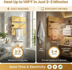 Electric Towel Warmer, Heated Towel Rack - Image 2