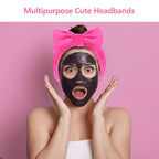 Ondder 8 Pcs Pink Spa Headband Microfiber Makeup & Face Wash Headbands - Image 5
