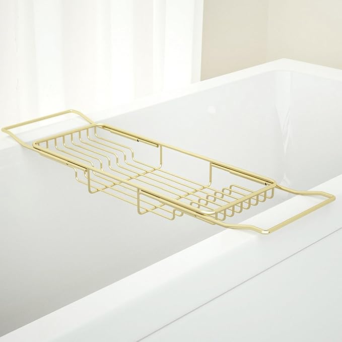 Stainless Steel Bathtub Caddy Tray, Expandable Bathtub Holder Table, Adjustable - Image 8