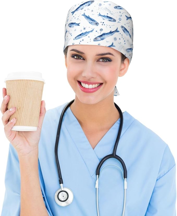 Alligator Ice Cream Working Cap, Scrub Cap - Image 6