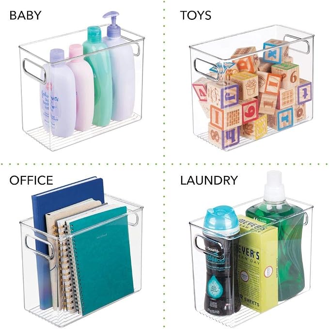 mDesign Slim Plastic Storage Container Bin - Image 5