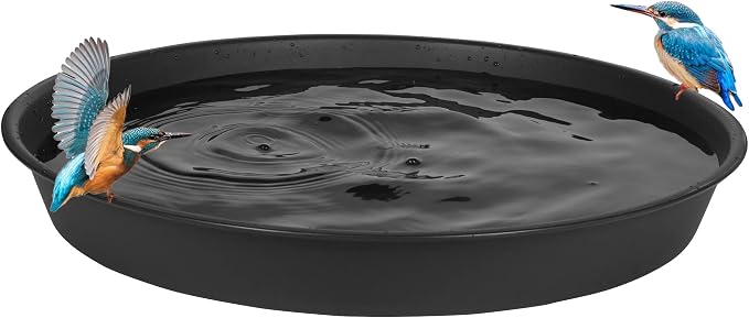 2 Pack Bird Bath Bowl 14", 1.6" Depth, 13 14 15 16 17 20 24 inch Plastic - Image 3