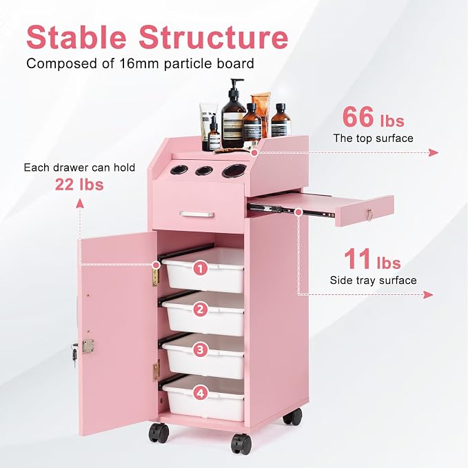 Winado Hair Salon Storage Cart - Image 7