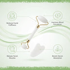 Gua Sha & Jade Roller Facial Tools Face Roller and Gua Sha Set - Image 4