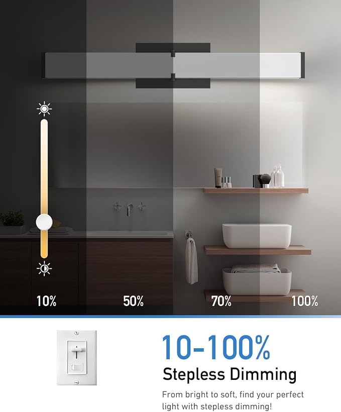 Modern Bathroom Light Fixtures Over Mirror 16 Inch, 20W 2000 Lumen Dimmable - Image 4