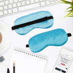 2 PCS Blue Silk Sleep Mask - Image 7