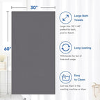 HOMEXCEL Bath Towel Set Pack of 4, 30 x 60 Inches Large Microfiber Bath Towels - Image 5