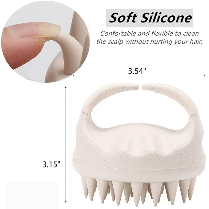 Hair Scalp Massager Shampoo Brush Hair Scrubber Washing Brush Silicone Scalp - Image 2