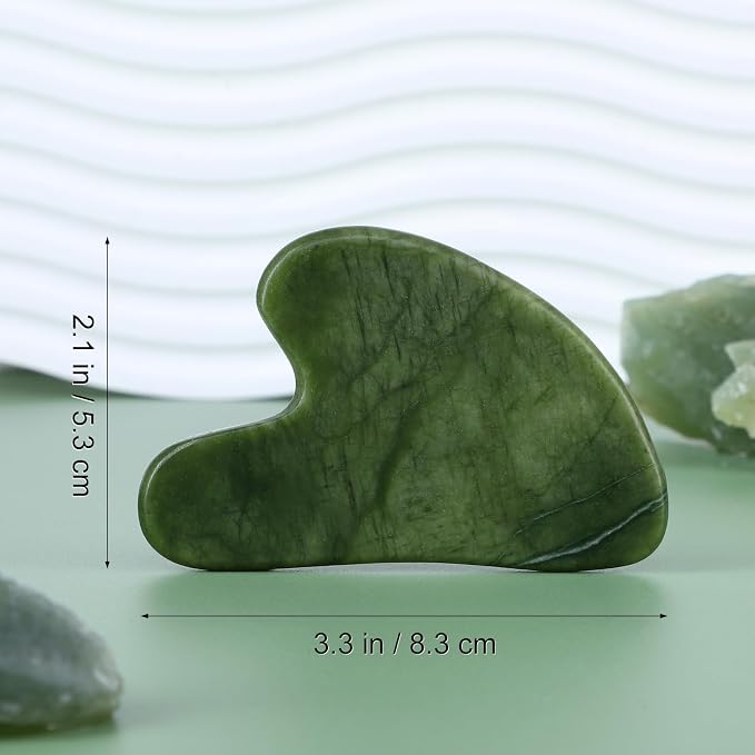 rosenice Gua Sha Scraping Massage Tool Natural Jade Guasha Board - Image 5