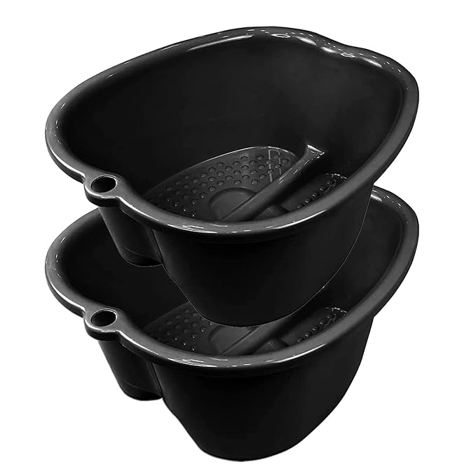 Extra-Large Foot Bath Soak Tub 2-Pack – Durable Massage Basins by HOMELEX