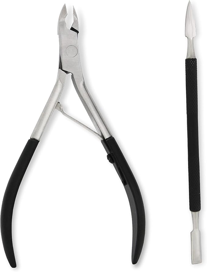 Amazon Basics Cuticle Nipper and Pusher Set, Manicure and Pedicure Nail Care - Image 3