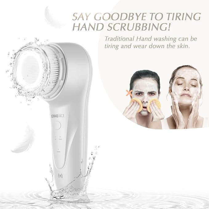 Sonic Facial Cleansing Brush for Deep and Through Facial Cleansing, Waterproof - Image 4