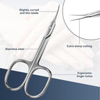 CGBE Cuticle Scissors Extra Fine Curved Blade, Super Slim Manicure Scissors - Image 3