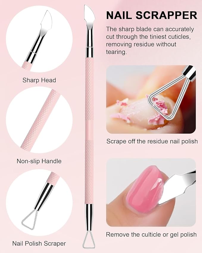 Cuticle Trimmer with Cuticle Pusher and Nail Clipper - Image 4