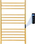 12-Bars Gold Heated Towel Rack–23" Wall Mounted Towel Warmer by Dawot