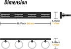 LED Bathroom Light Fixtures, 33inch Black Vanity Lights, Modern 4 Light Acrylic - Image 2