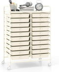 Giantex 20 Drawers Rolling Cart, Mobile Storage Drawer Cart, Classroom Organizer by Giantex