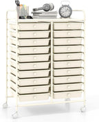 Giantex 20 Drawers Rolling Cart, Mobile Storage Drawer Cart, Classroom Organizer by Giantex