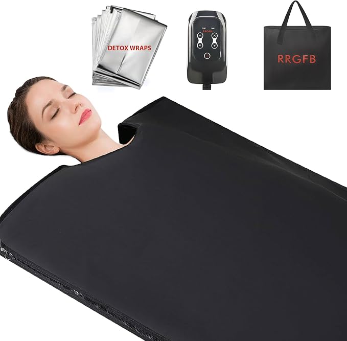 Infrared Sauna Blanket for Home, Low EMF Carbon Crystal Heating, Portable Dry by Unknown