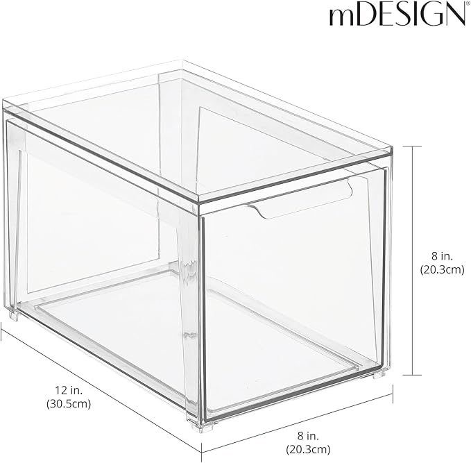 mDesign Plastic Stackable Bathroom Storage - Image 3
