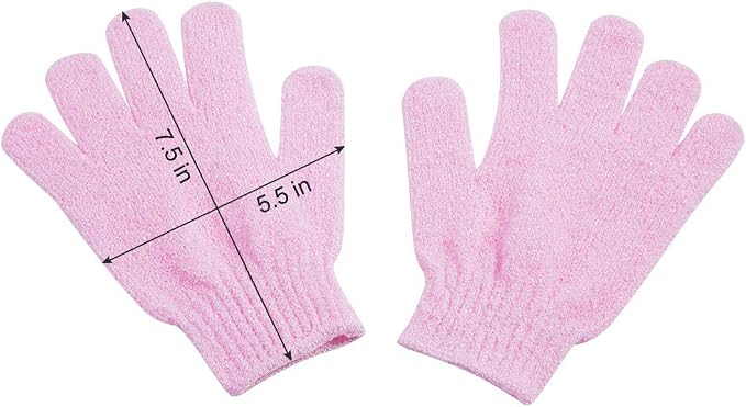 10 Pairs Exfoliating Gloves, Made of 100% Nylon, 10 Colors Double Sided - Image 7