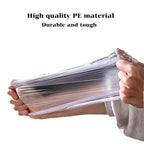 100PCS Disposable Shower Caps, Plastic Clear Hair Cap Large Thick Waterproof - Image 3
