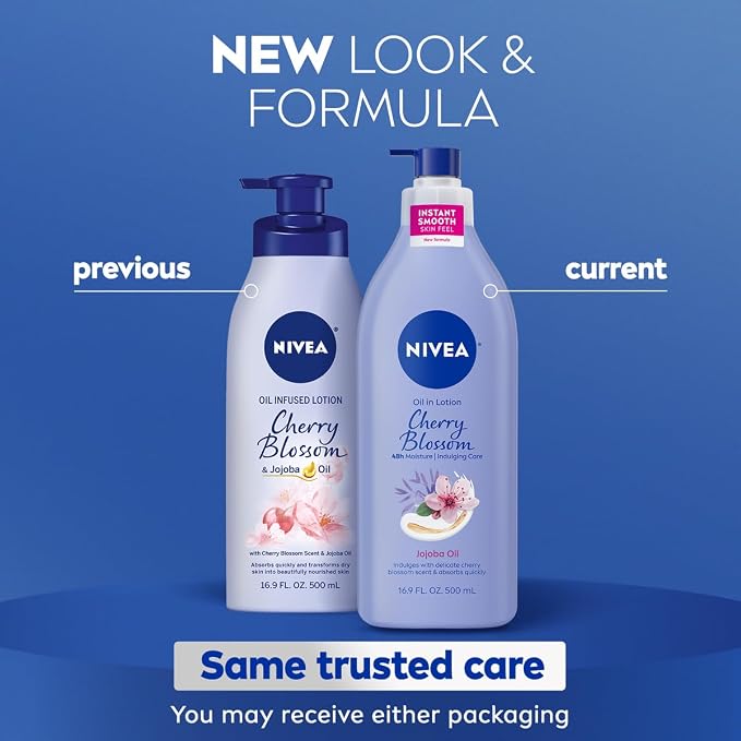 NIVEA Oil Infused Cherry Blossom and Jojoba Oil Body Lotion - Image 2