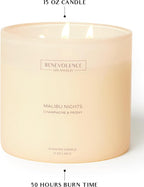 Champagne & Peony – Benevolence LA Large 3-Wick Scented Candle - Image 5