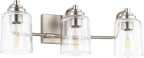 SOLFART Brushed Nickel Bathroom Lights Over Mirror 3 Lights Vanity Lights by SOLFART