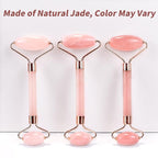 huefull Face Massager Rose Quartz Face Roller & Gua Sha Facial Tool Set - Image 9