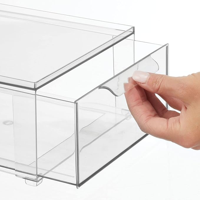 mDesign Plastic Stackable Bathroom Storage Organizer Bin - Image 7