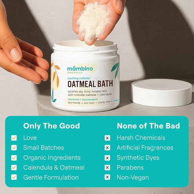 Mambino Organics Soothing Colloidal Oatmeal Bath Soak Powder, - Image 4