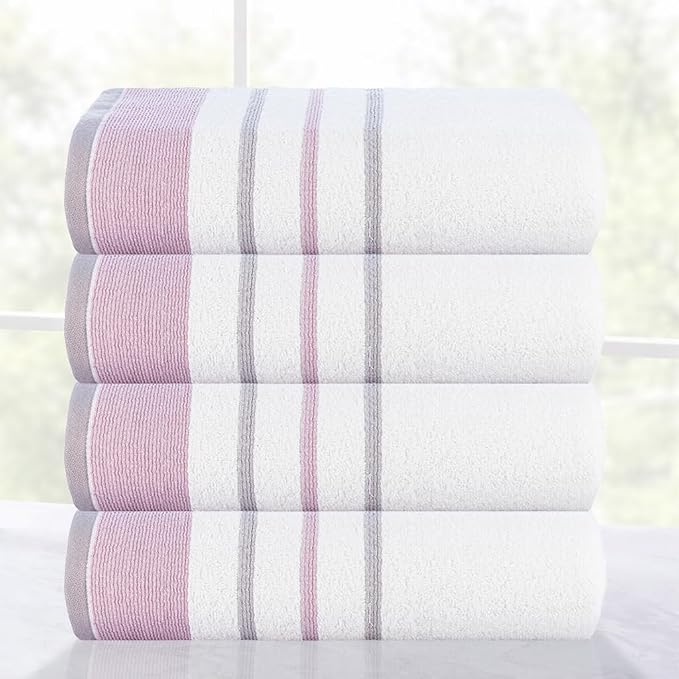 CASA COPENHAGEN White Bay 4Pcs 100% Egyptian Cotton Designer Hand Towels Gift - Image 3