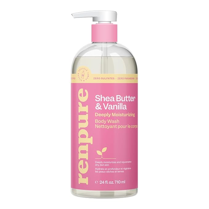 Renpure Body Wash Shea Butter & Vanilla Body Wash, 24 Ounces by RENPURE