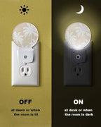 Night Lights Auto Sensor Tropical Palm Trees Night Light Beige Linen Coastal - Image 6