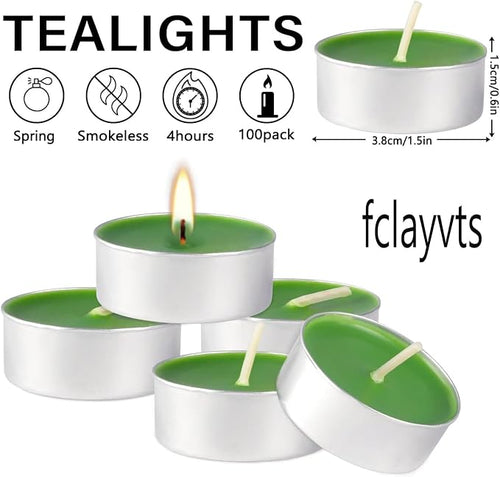 100 Pack Scented Tealight Candles 4 Hours, Spring Aromatherapy Candles - Image 2