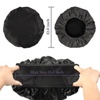 Three-Layer Terry Cloth Lined Satin Shower Cap, - Image 2