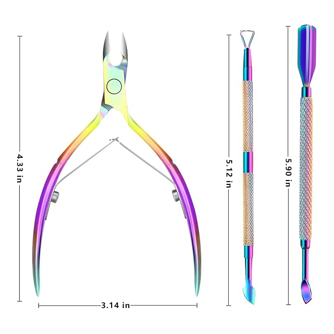 Cuticle Trimmer with Cuticle Pusher and Scissors, Cuticle Remover Professional - Image 7