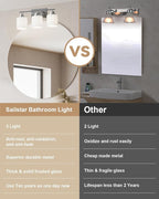 Sailstar Bathroom Light Fixtures Over Mirror, 3-Light Vanity Lights Brushed - Image 3