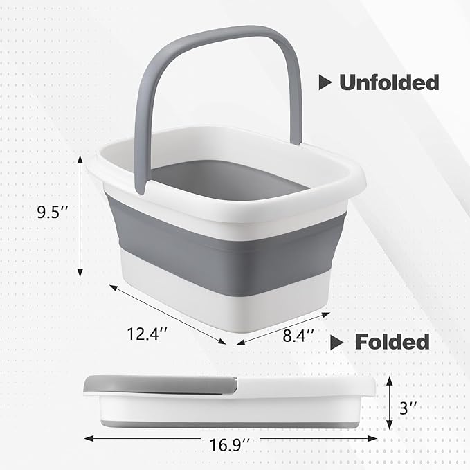Collapsible Foot Bath Basin for Soaking Feet, Portable Foot Soak Tub - Image 3