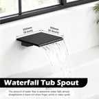 Midanya Shower System with Tub Spout, Bathtub Shower Faucet Set with Square - Image 3