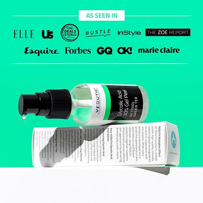 YEOUTH Glycolic Acid Peel for Face, At Home Chemical Exfoliator AHA 30% - Image 2
