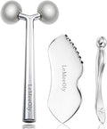 LeMeeOly 2Pcs Gua Sha Facial Tools Stainless Steel, Detailer GuaSha Set by LeMeeOly