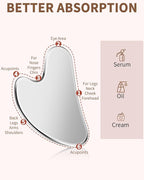 Stainless Steel Gua Sha Facial Tools, Tighten Skin Massage Guasha Beauty Tool - Image 7